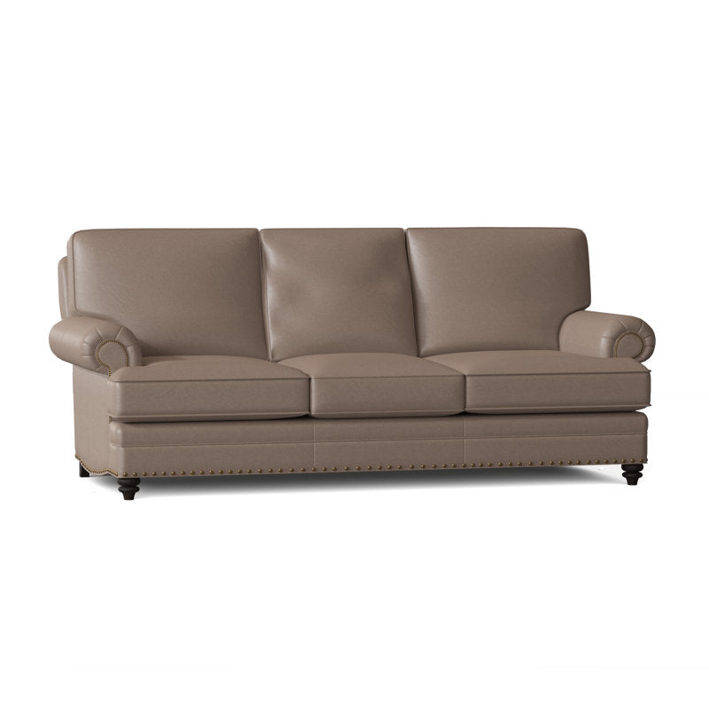 Bradington Young Carrado 875 Genuine Leather Rolled Arm Sofa