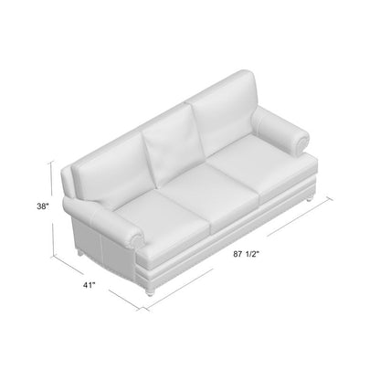 Bradington Young Carrado 875 Genuine Leather Rolled Arm Sofa