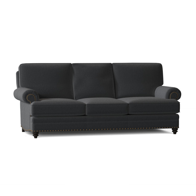 Bradington Young Carrado 875 Genuine Leather Rolled Arm Sofa