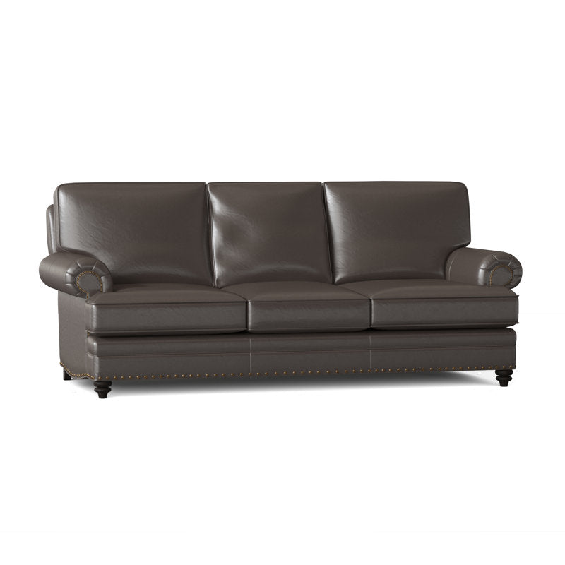 Bradington Young Carrado 875 Genuine Leather Rolled Arm Sofa