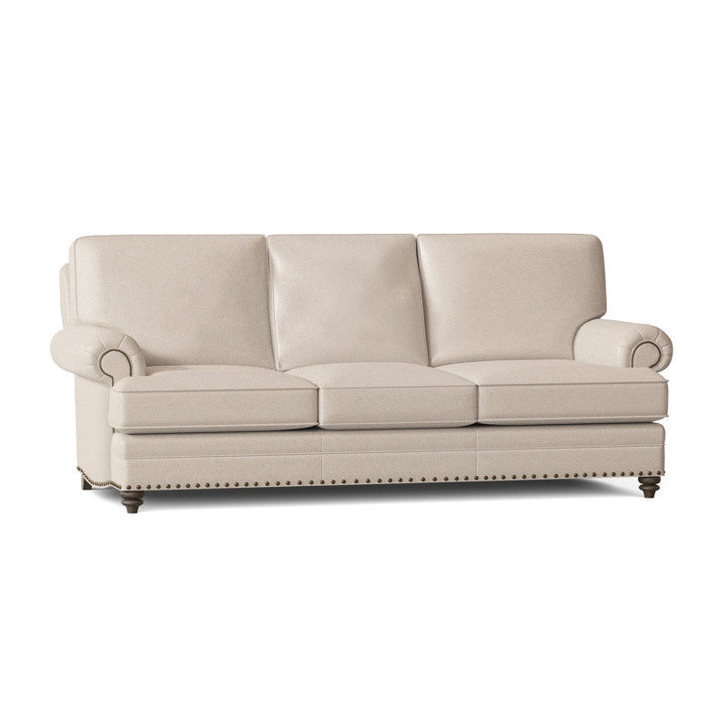 Bradington Young Carrado 875 Genuine Leather Rolled Arm Sofa