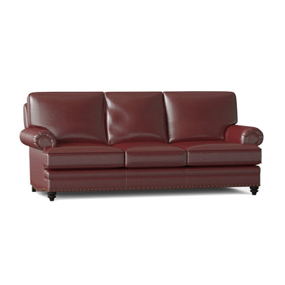 Bradington Young Carrado 875 Genuine Leather Rolled Arm Sofa