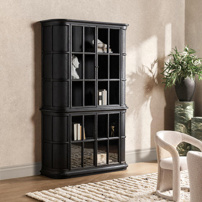 Carson Elm Wood Display Cabinet