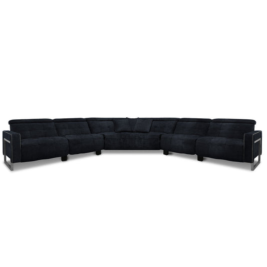 Eleanor Rigby Casino Royale Genuine Leather Symmetrical Reclining Corner Sectional