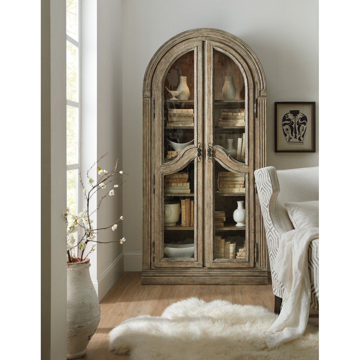 Castella Lighted Curio Cabinet