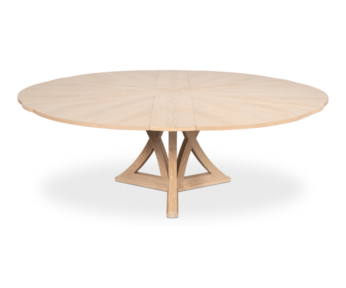 Casual Round Solid Oak Dining Table