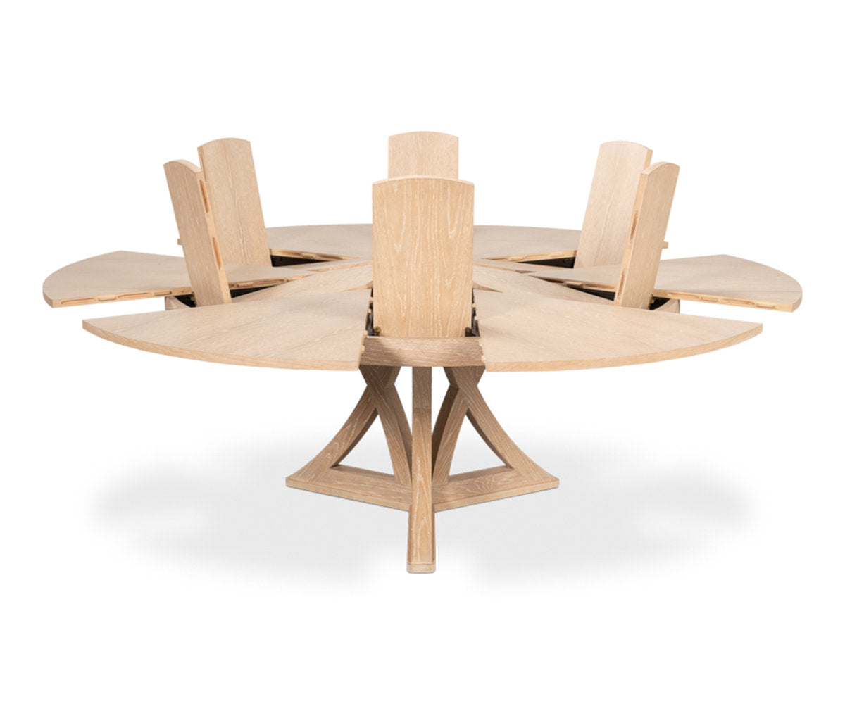 Casual Round Solid Oak Dining Table