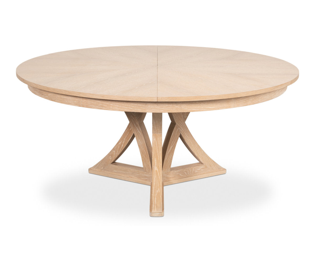 Casual Round Solid Oak Dining Table
