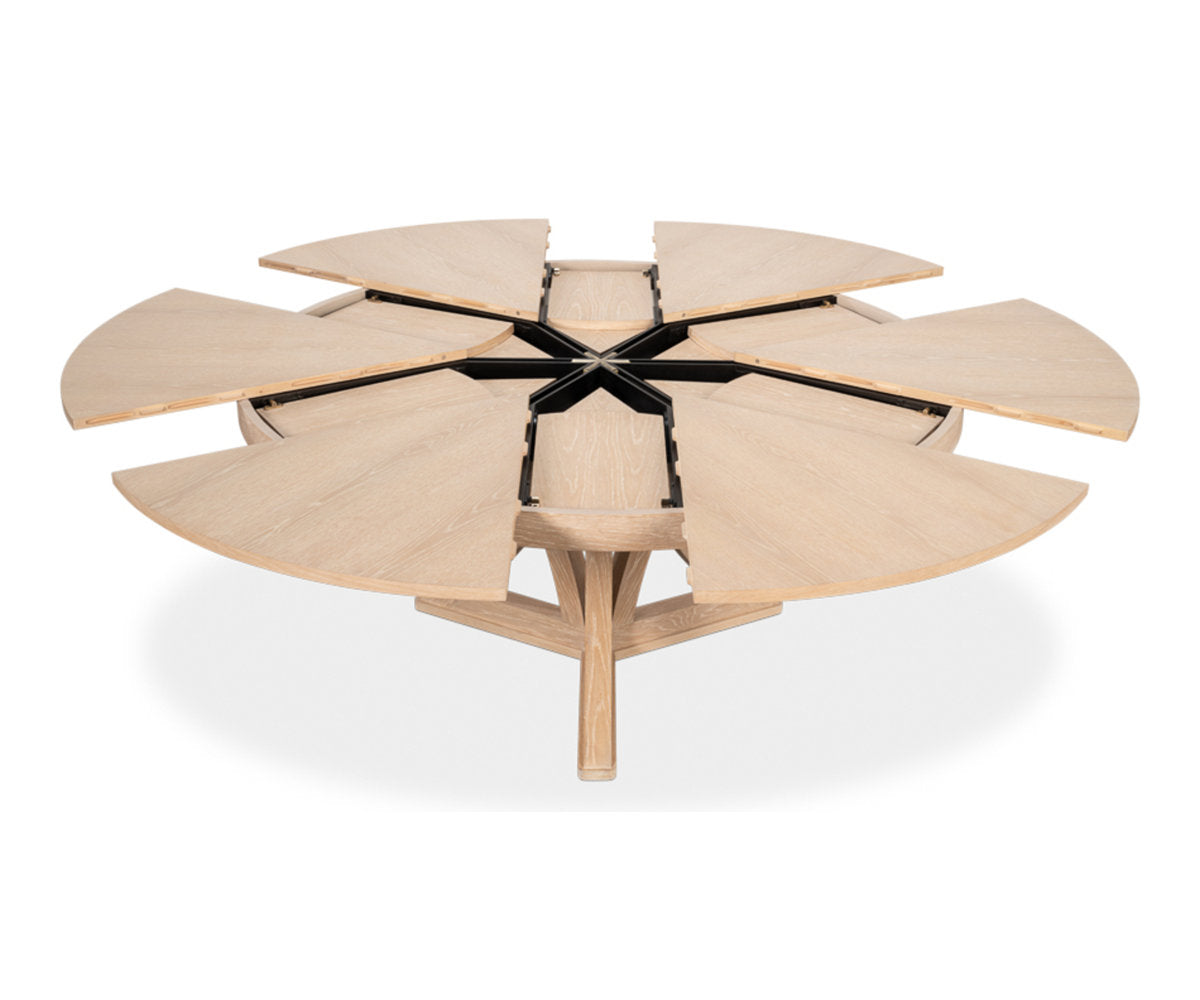 Casual Round Solid Oak Dining Table