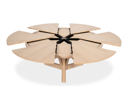 Casual Round Solid Oak Dining Table