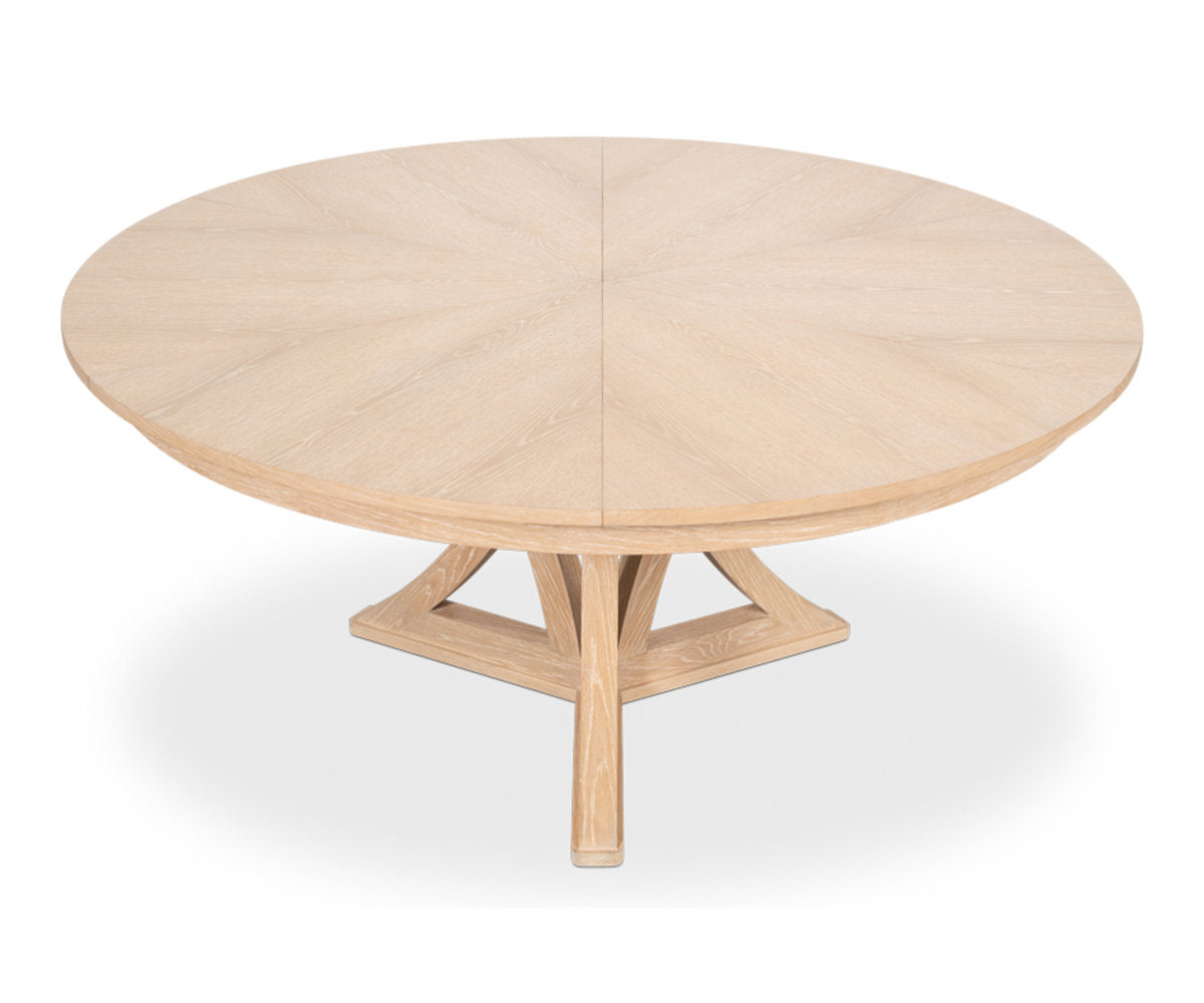 Casual Round Solid Oak Dining Table