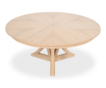 Casual Round Solid Oak Dining Table