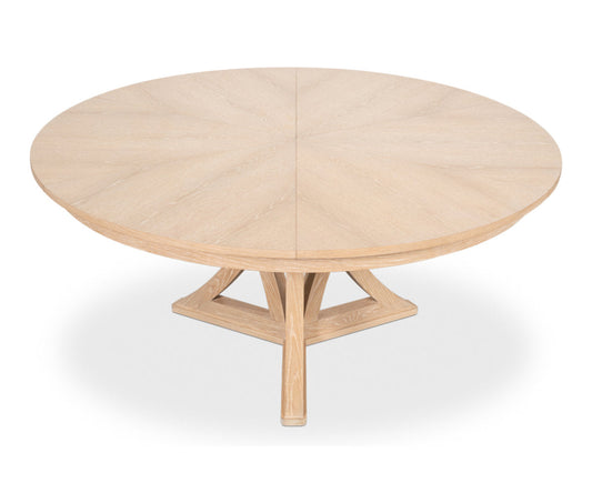Casual Round Solid Oak Dining Table