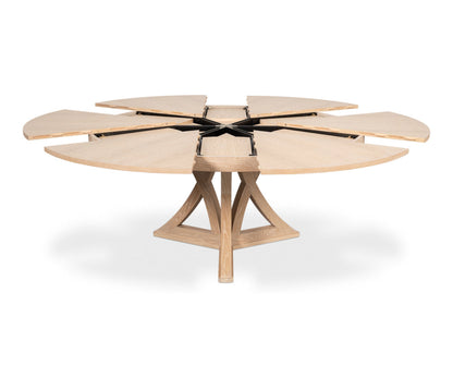 Casual Round Solid Oak Dining Table
