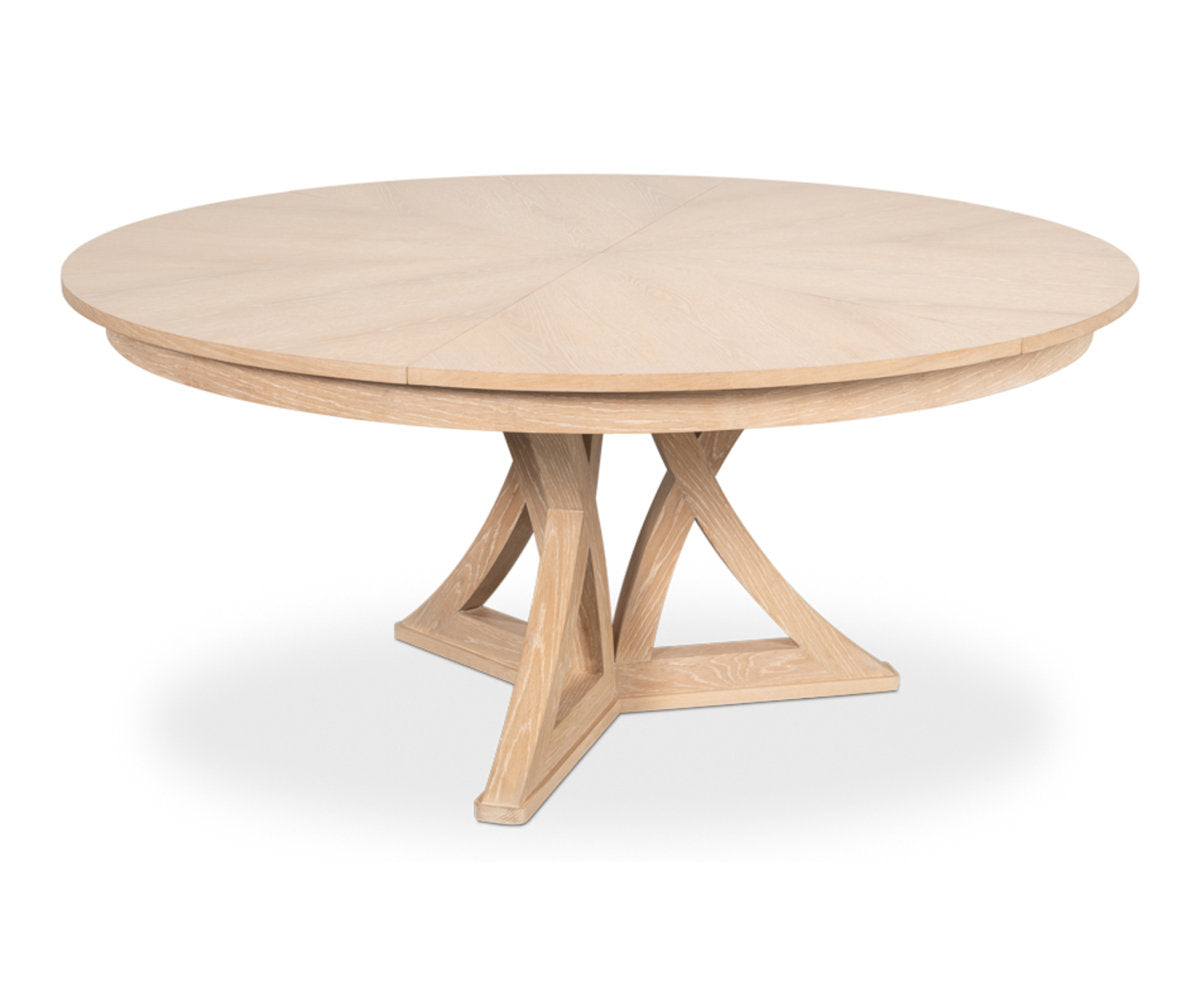 Casual Round Solid Oak Dining Table