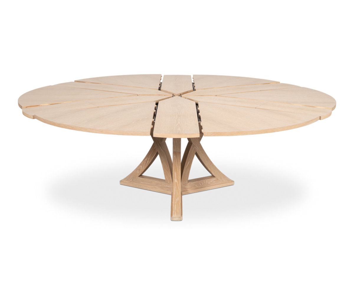 Casual Round Solid Oak Dining Table