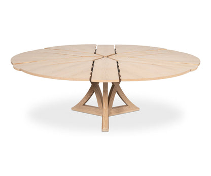 Casual Round Solid Oak Dining Table