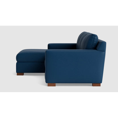 Benchmade Modern Catalina Leather Sofa With Chaise 105
