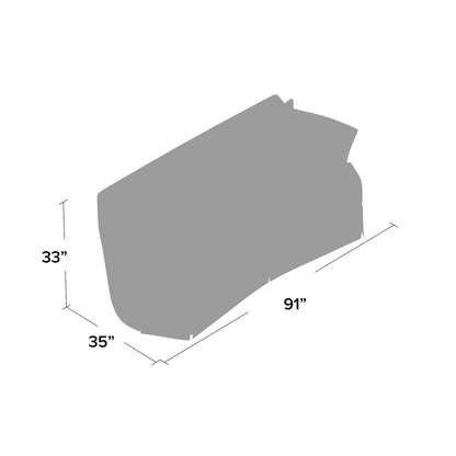 Ambella Cee Zee 91 Flared Arm Curved Sofa