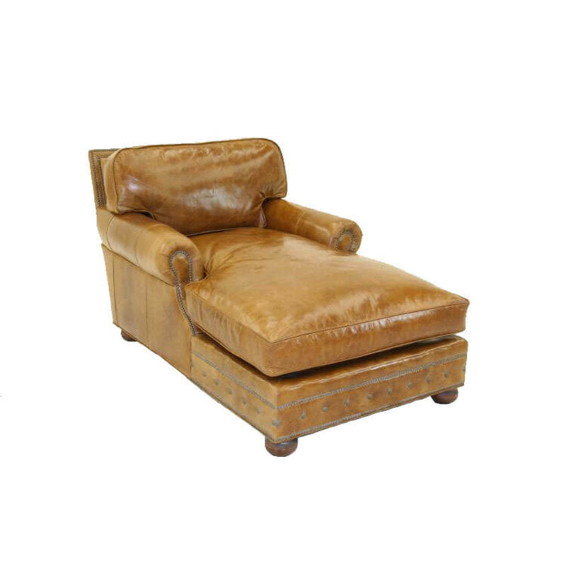 Old Hickory Tannery Two Rolled Arms Chaise Lounge