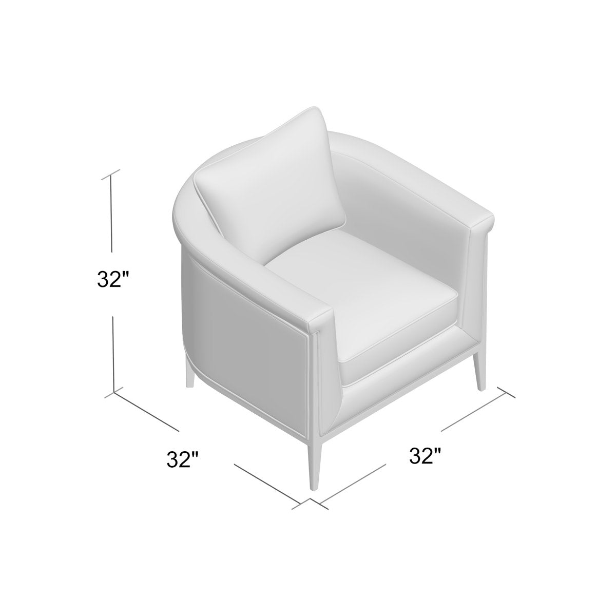 Chalice Barrel Chair Chair with Ottoman