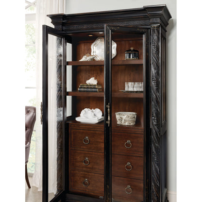Charleston Solid Wood Lighted China Cabinet