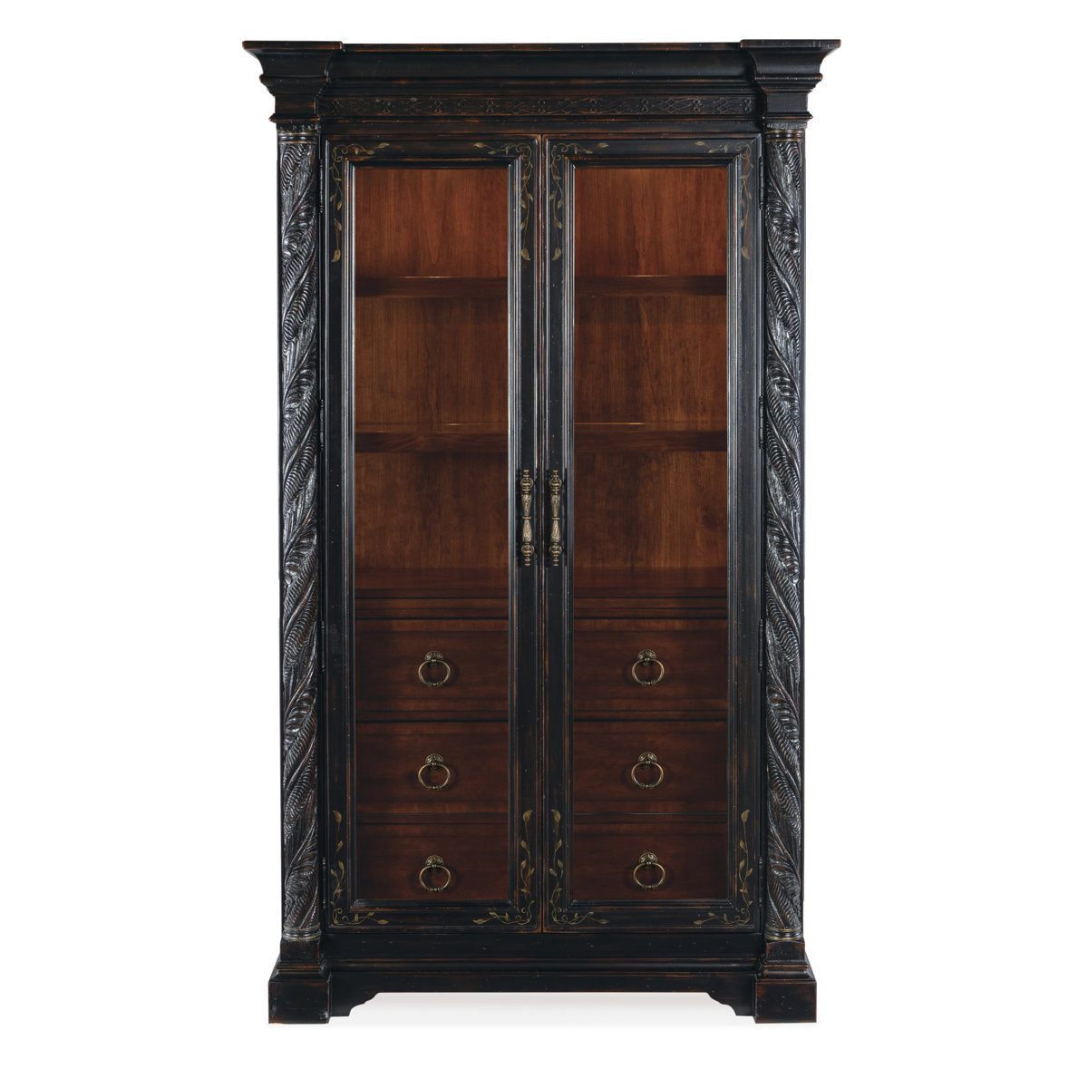 Charleston Solid Wood Lighted China Cabinet
