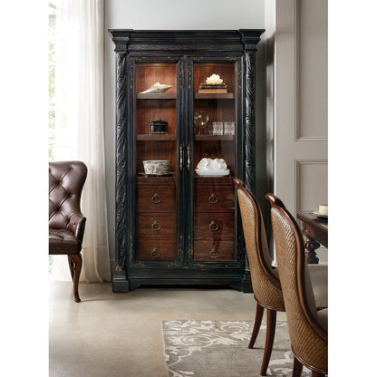 Charleston Solid Wood Lighted China Cabinet