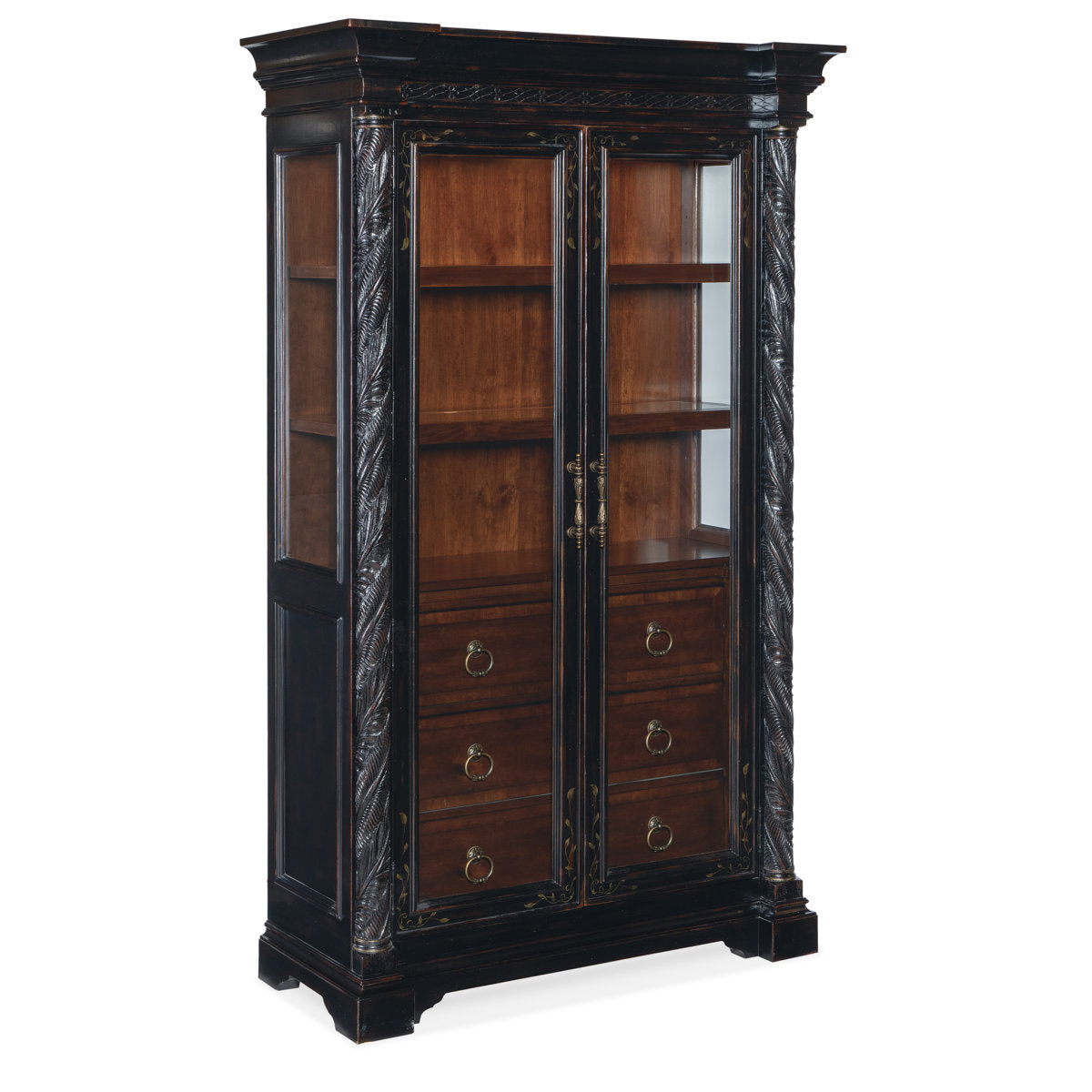 Charleston Solid Wood Lighted China Cabinet