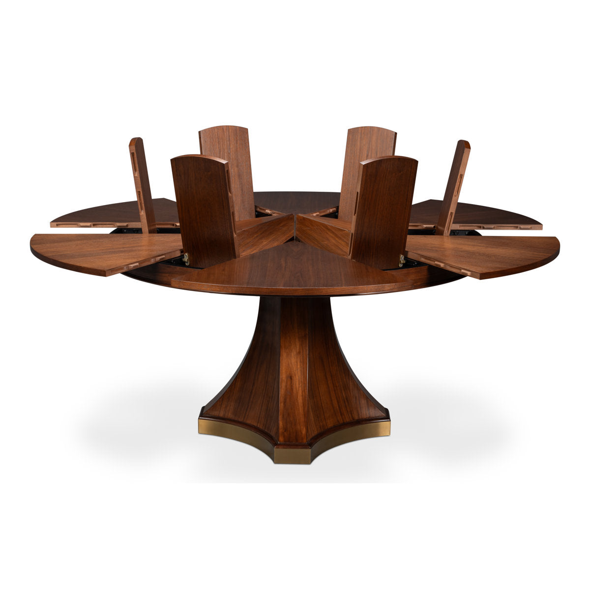 Chelsea Round Walnut Wood Dining Table