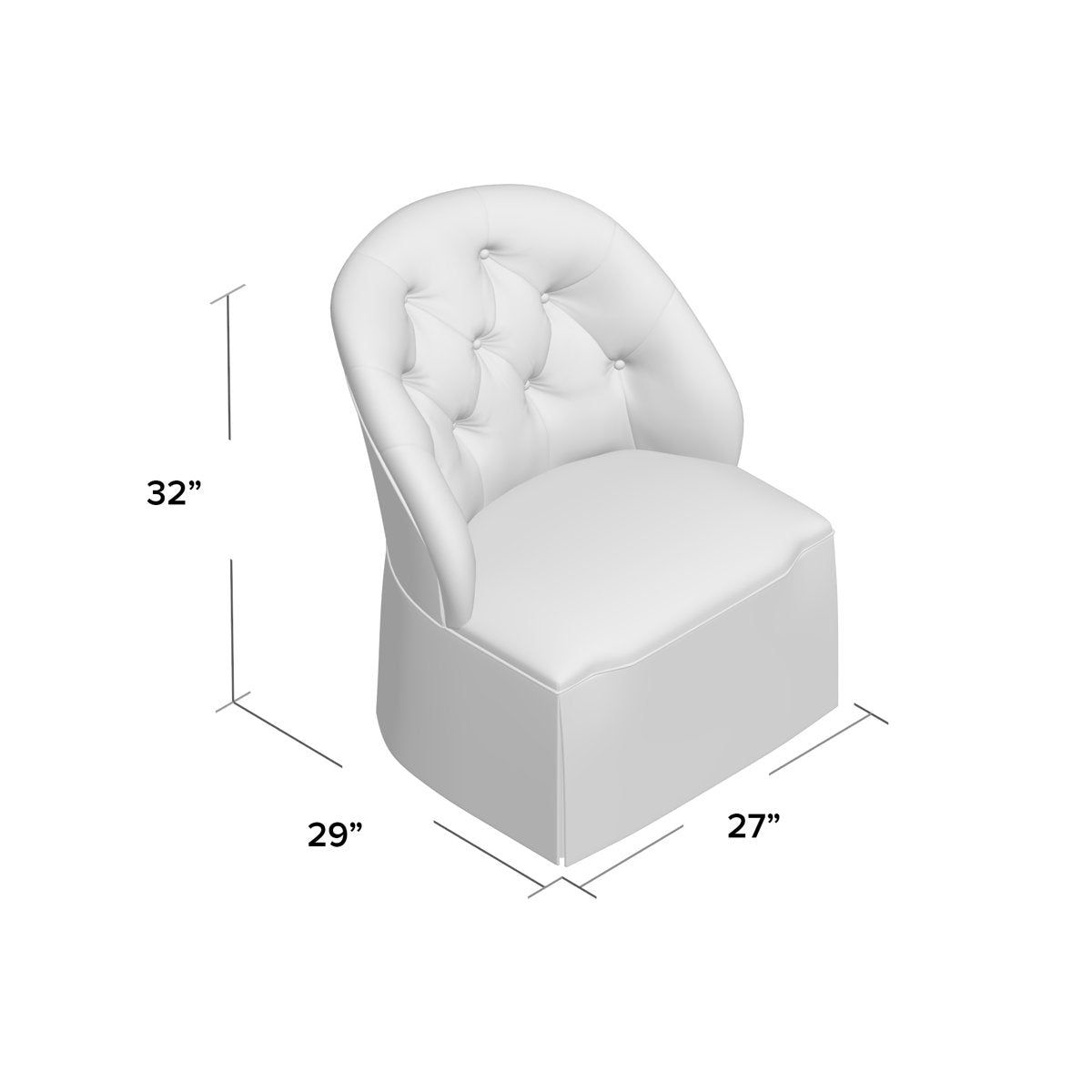 Chloe Slipper Chair Chair with Ottoman