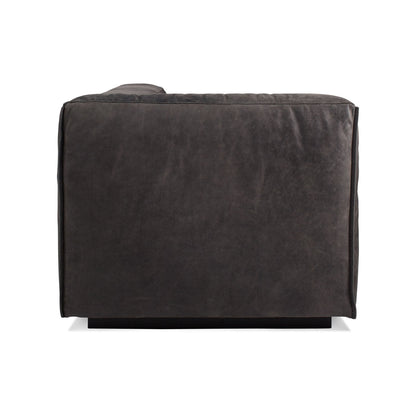 Blu Dot Cleon 66 L One Arm Leather Chaise Lounge