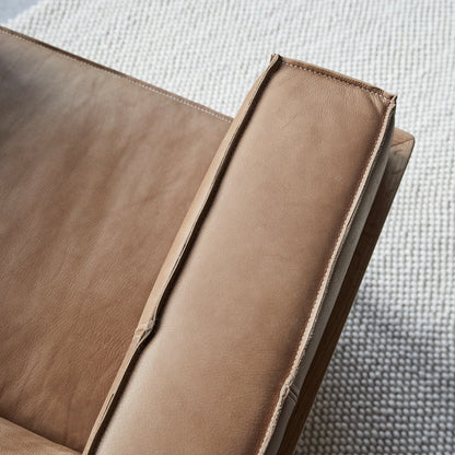Tikamoon Cobbelwood Solid Oak And Leather Cheyenne Armchair