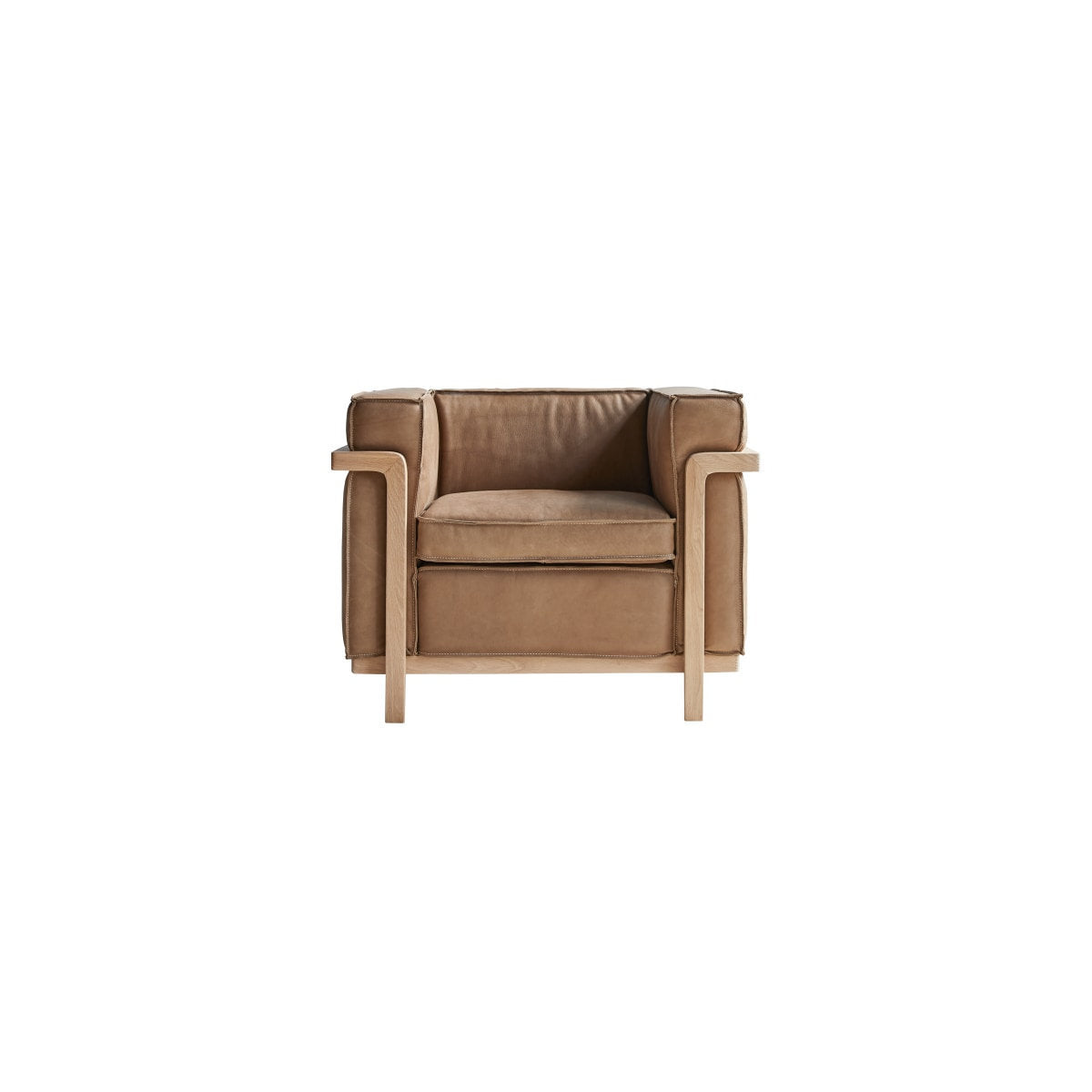 Tikamoon Cobbelwood Solid Oak And Leather Cheyenne Armchair