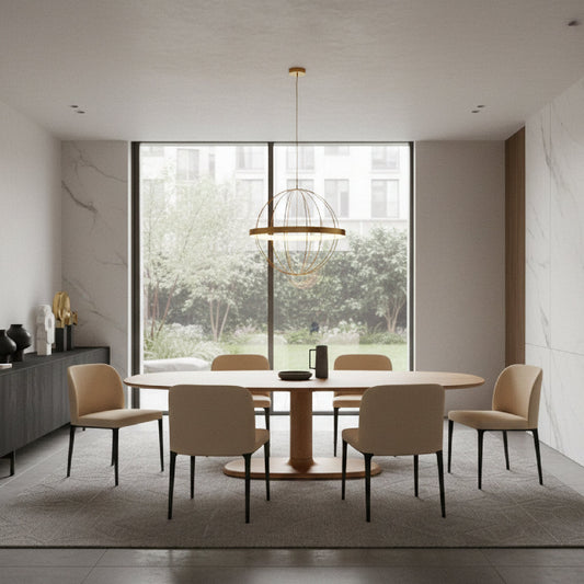 Coco Oval Solid Wood Dining Table