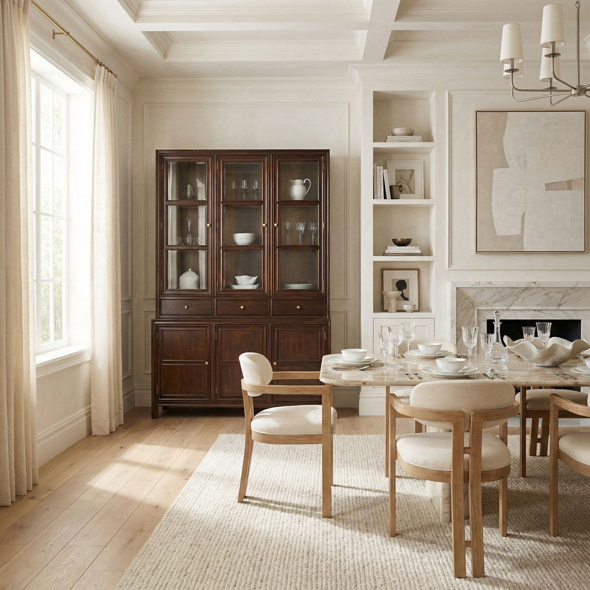 Noir Colonial Dinning Hutch
