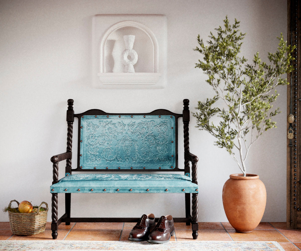 New World Trading Colonial Solomon Wooden Bench