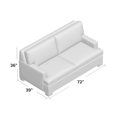 Duralee Columbia Recessed Arm Loveseat