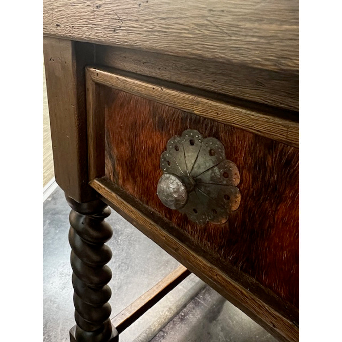 Concho Solid Wood Writing Desk