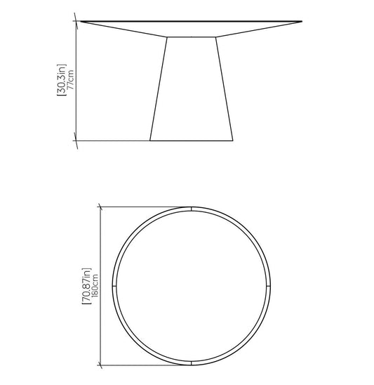 Conic Round Dining Table