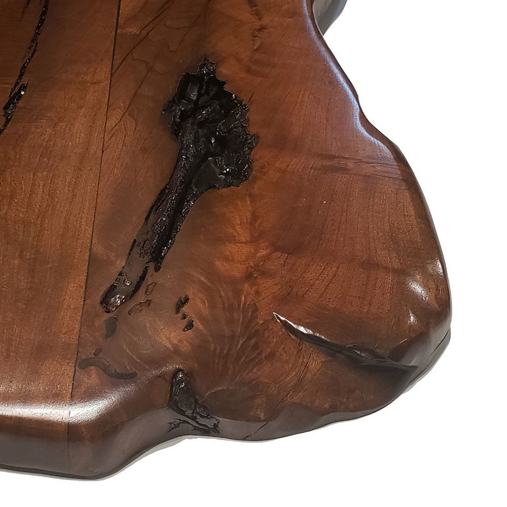 Contemporary Rectangular Natural Mesquite And Wrought Iron