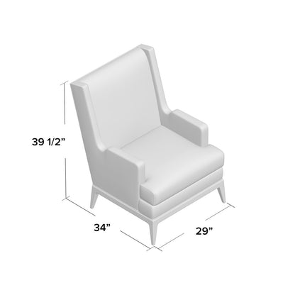 Ambella Cooper 29 Wide Down Cushion Wingback Chair