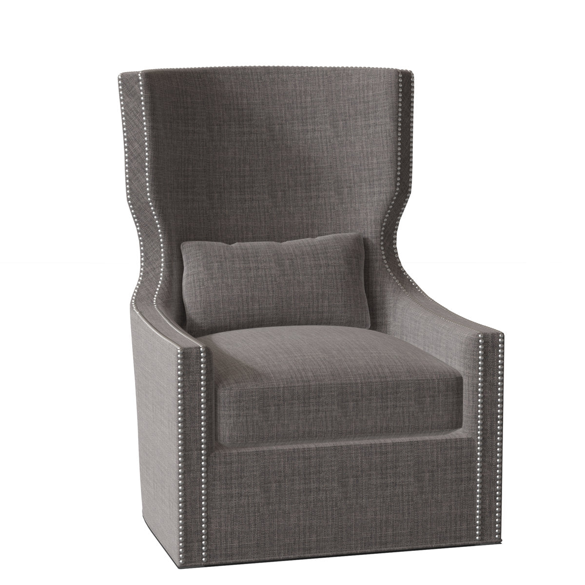 Duralee Corbin 29 Wide Swivel Down Cushion Slipcovered Wingback Chair