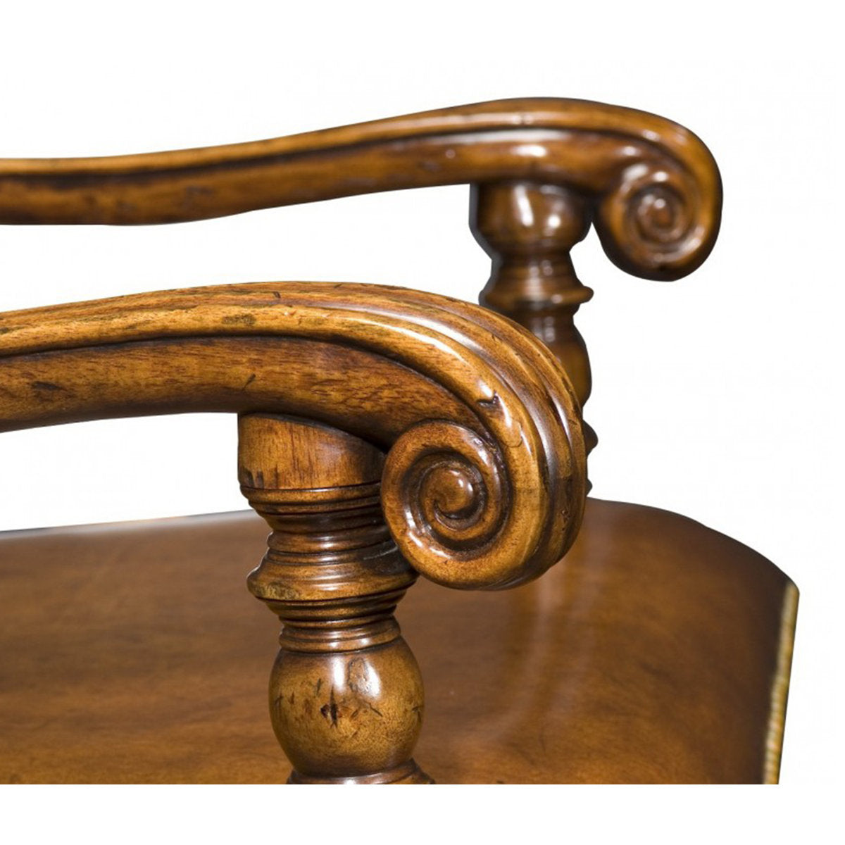 Country Farmhouse Leather Arm Chair