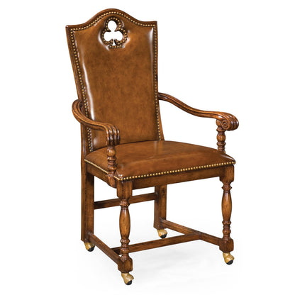 Country Farmhouse Leather Arm Chair