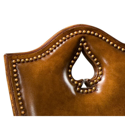 Country Farmhouse Leather Arm Chair