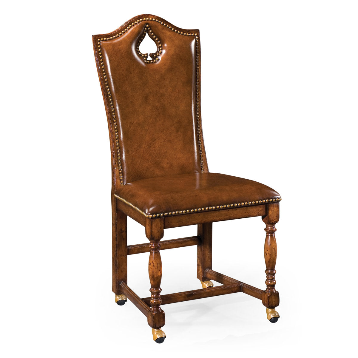 Country Farmhouse Leather Dining Chair