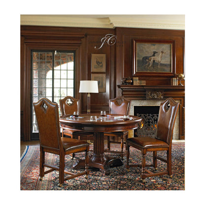 Country Farmhouse Leather Dining Chair