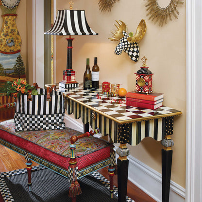 Courtly Stripe Console Table