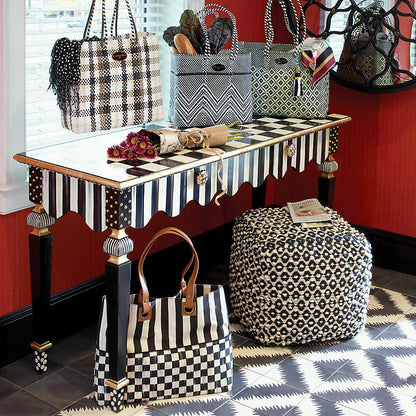 Courtly Stripe Console Table